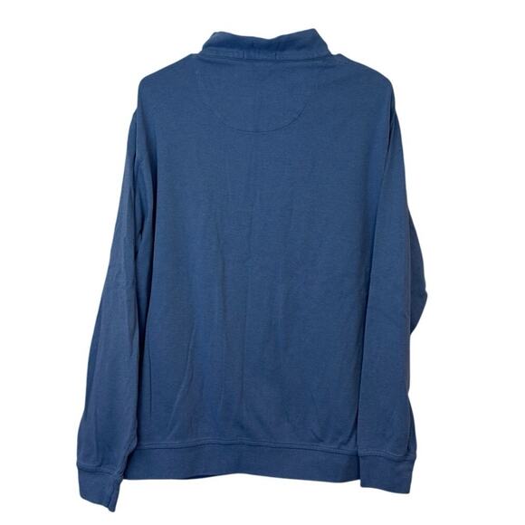 Peter Millar Men’s 1/4 Zip Cotton Pullover Sweater Size L Blue Golf Preppy - Picture 2 of 9